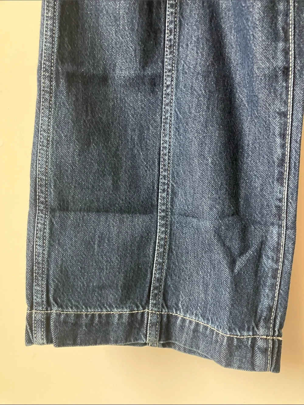 MADEWELL The Perfect Vintage Wide-Leg Trouser Jean Dark Blue Pleats Size 26 NWT